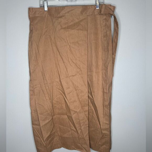 Vince Buckle linen-blend wrap skirt NWOT - Picture 7 of 10